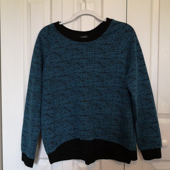 Le Chateau Women's lightweight sweater/shirt in Blue & Black Size XL - Picture 1 of 8